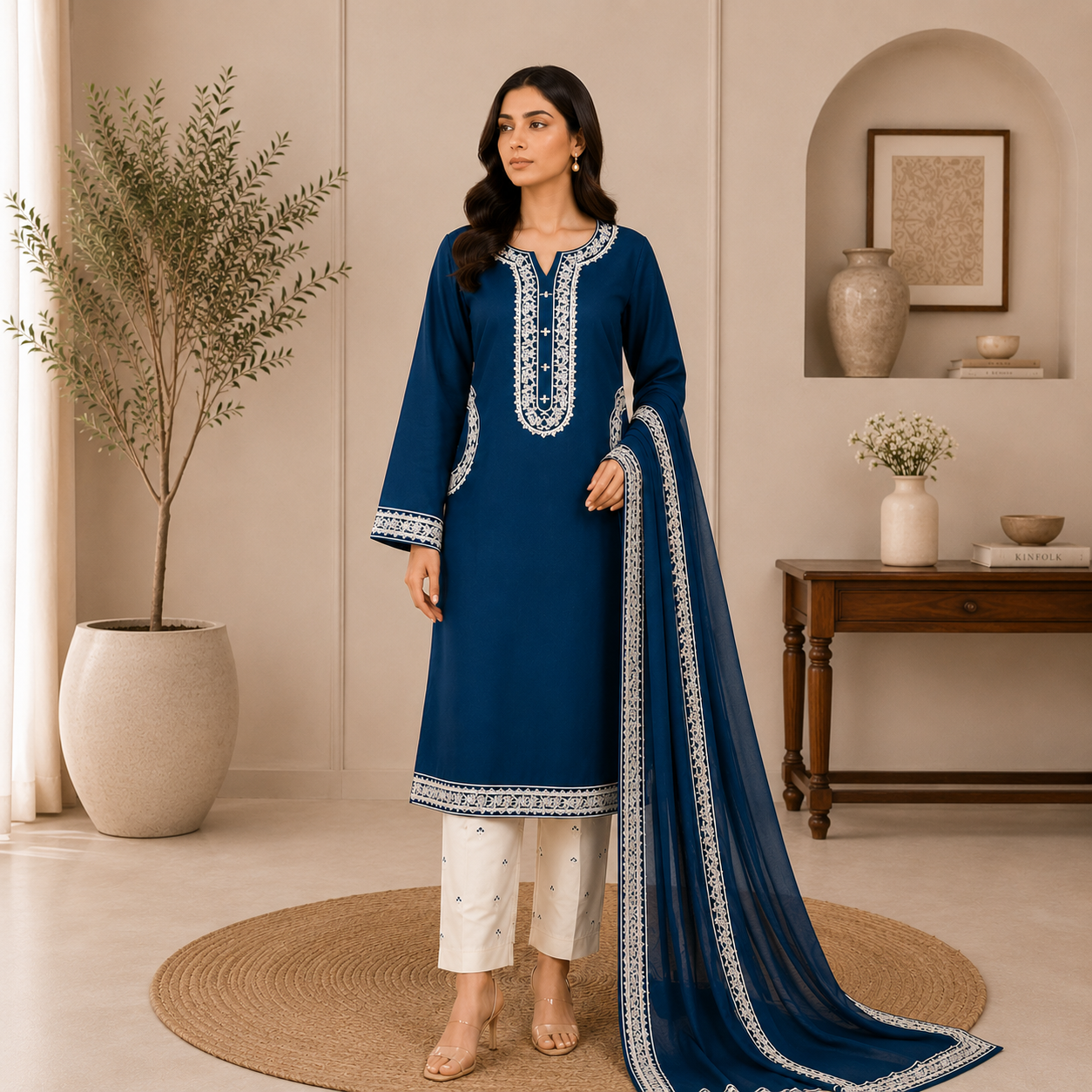 Elara Luxury Pret ’26 | Azmira Swiss Jacquard Unstitched 3Pc Suit