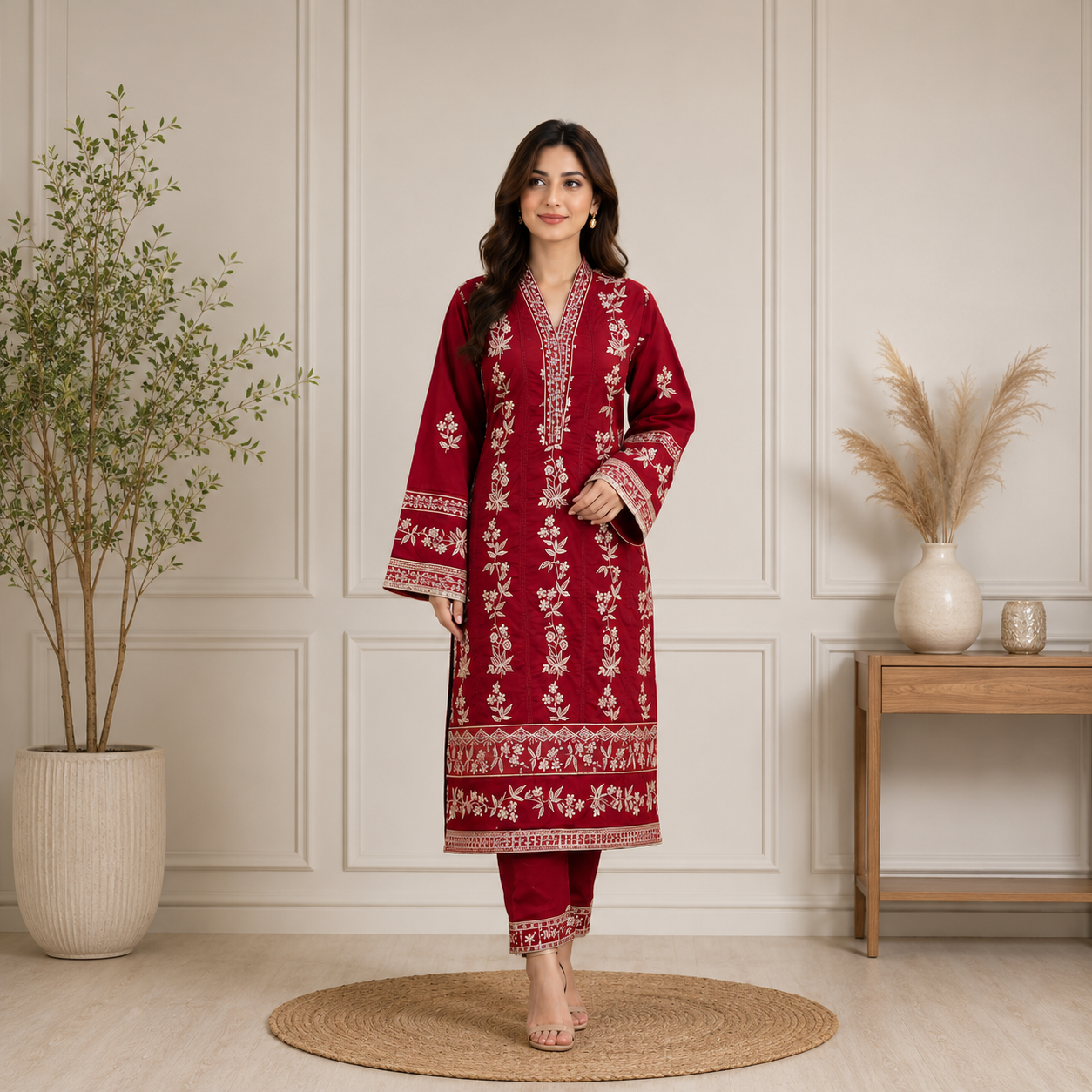 Elara Luxury Pret ’26 | Gulnaar Swiss Jacquard Unstitched 3Pc Suit